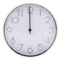 Reloj De Pared Liso 25cm Color Blanco