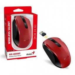Mouse Genius NX-8008S inalmbrico silencioso rojo