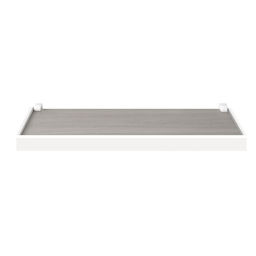 Estante Prat-k Duetto 100 X 20 X 4 Cms Madera Cemento con borde Blanco