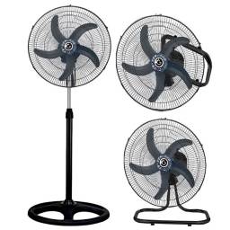 Ventilador 3 en 1 Goldtech negro 3 velocidades 5 aspas metalicas